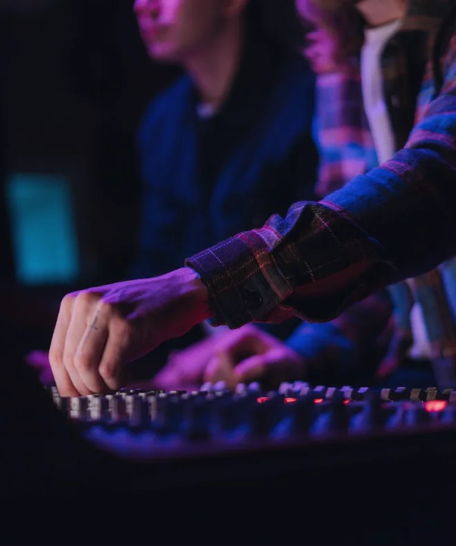 Vision mixer in use